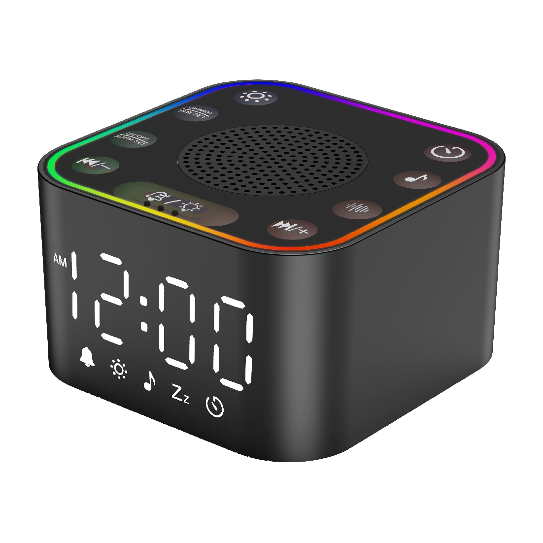 SM-03 Portable White Noise Alarm Clock with Color Night Light